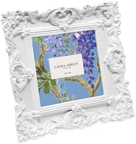 Miniatura 40 de Laura Ashley - Marco de fotos de 5 x 7 pulgadas, de resina texturizada y elaborada a mano, con caballete y gancho para mesa y pared, con diseño Negro