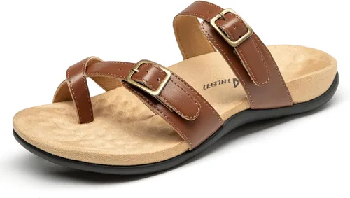 Miniatura 7 de Athlefit Sandalias ortopédicas para mujer con soporte de arco ajustable y cómodas para caminar