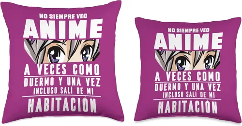 Miniatura 3 de Regalos Originales Manga Anime Para Chicas Chicos No Siempre Veo Anime para Ver Manga Mujer Niño Niña Almohada 18x18, Multicolor
