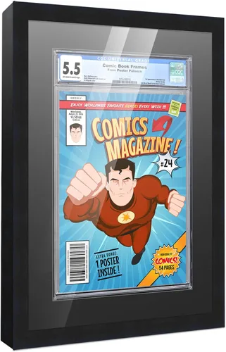 Miniatura 47 de Marco de cómic con paspartú para 8 CGC, CBCS o PGX Graded Comics - Marco de cómic blanco para cómics de 8.125 x 13 pulgadas Marco blanco