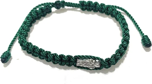 Miniatura 2 de Pulsera de hilo de San Judas Thaddeus verde Roja de hilo de San Judas Tadeo Cuentas de cristal No