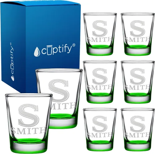 Miniatura 15 de Juego de 2 vasos de chupito personalizados para hombre, fondo azul, 2 onzas, grabados, regalo personalizado para cumpleaños, bodas, día del padre