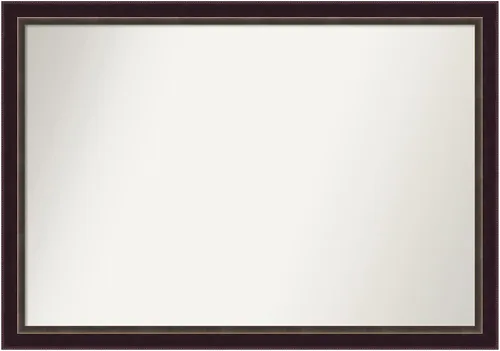 Miniatura 96 de Amanti Art Espejo de baño de bronce para sobre el fregadero, 24 x 24 pulgadas, espejo cuadrado de bronce Lara para tocador, marco de madera