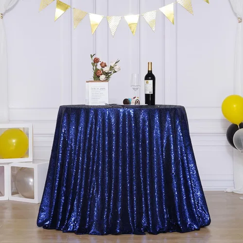 mantel redondo con lentejuelas para tortas y postres de fiestas, para mesa de exhibición y eventos