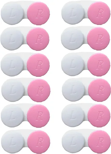 Miniatura 14 de Paquete de 12 fundas para lentes de contacto, caja de soporte para lentes de contacto, kit de almacenamiento en remojo
