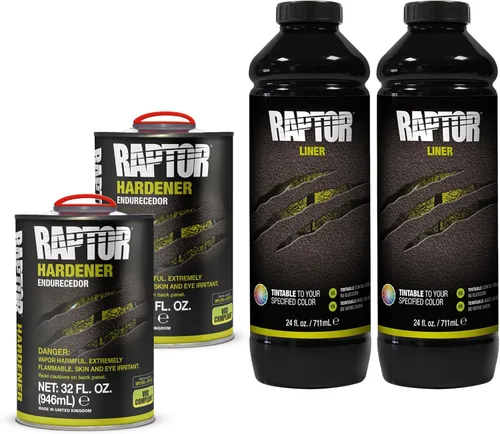 Raptor - Kit de revestimiento en aerosol de uretano tintado para caja de camioneta, pintura protectora, duradera, para portones traseros y camiones,