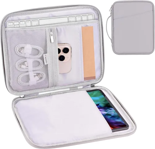 Miniatura 12 de Funda acolchada para tablet de 8 a 9 pulgadas, bolsa de viaje acolchada para Galaxy Tab A9 8.7/Tab A 8.4/Fire HD 8, estilo cartera con bolsillo