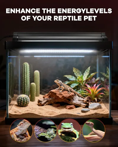 Miniatura 4 de Luz UVB para reptiles de 8 W, T5 UVB para reptiles HO Kit combinado con tarjetas de sensor de prueba, barra de luz de reptiles de alto rendimiento