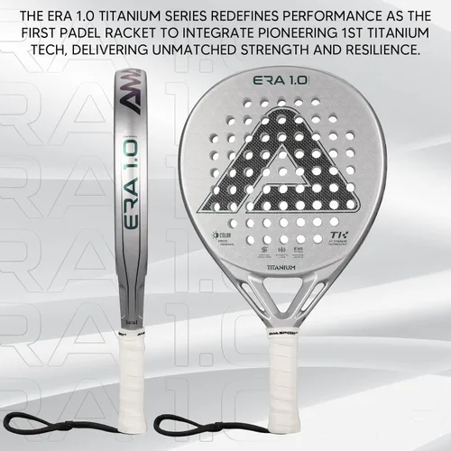Miniatura 8 de AMA SPORT ERA 1.0 Raqueta de pádel con superficie de fibra de carbono con núcleo de espuma EVA Memory Flex Raqueta de pádel ligera de potencia