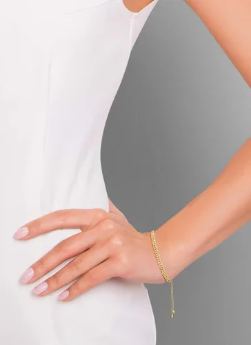 Miniatura 3 de Miabella Pulsera de plata de ley 925 italiana de 0.157in bizantina ajustable Bolo cadena de eslabones para mujer, hecha a mano en Italia, Plata