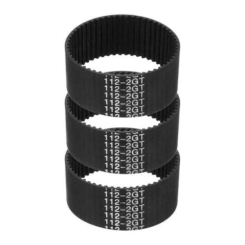 Miniatura 36 de MECCANIXITY 3.780 in GT-2 correa dentada, 5pcs 0.354 in ancho 0.079 in paso impresión 3D GT-2 correa dentada caucho de bucle cerrado, negro