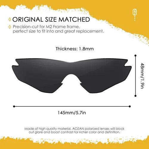 Miniatura 18 de Lentes de repuesto ANSI Z87.1 para gafas de sol Oakley M2 Frame OO9212