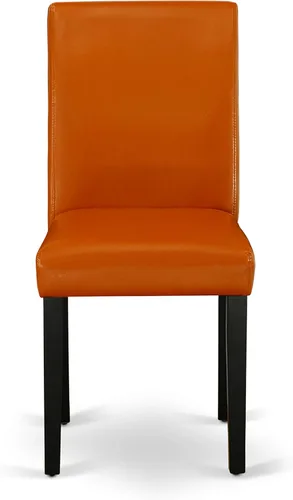 Miniatura 8 de East West Furniture DLAB5-BLK-61 - Juego de mesa de cocina de 5 piezas para 4 personas, incluye una mesa de comedor redonda con gotas y 4 sillas