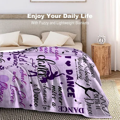 Miniatura 5 de Mantas de regalo para bailarines, vida de baile, mantas de franela y forro polar para sofá, cama, oficina, para todas las estaciones, 50 x 40