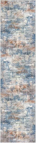 Miniatura 418 de IOHOUZE Alfombra abstracta lavable de 3 x 12 pies para pasillos, antideslizante para cocina, camino de entrada de lana sintética para interiores