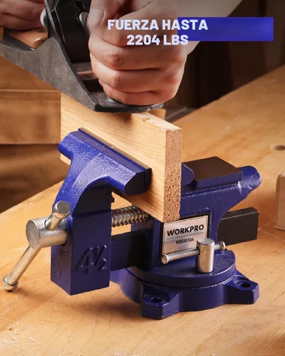 Miniatura 3 de WORKPRO Tornillo de banco, tornillo de 4-1/2" para banco de trabajo, tornillo de combinación de utilidad para tubería y hogar, tornillo de banco