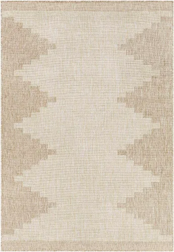Miniatura 38 de Hauteloom Eris - Alfombra para exteriores, alfombra de patio para porche, exterior, alfombra impermeable, geométrica, marrón, crema, beige, 2 x 2