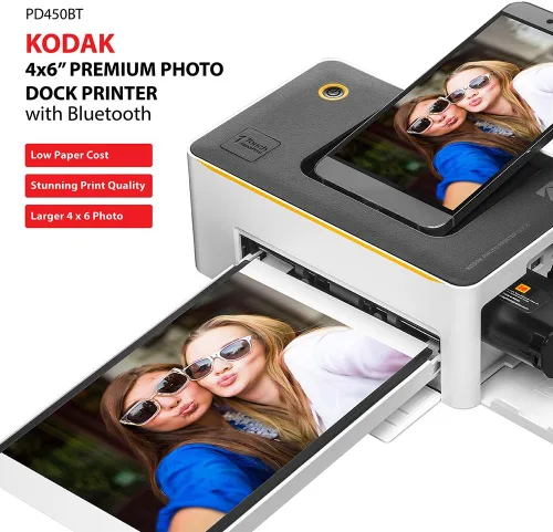 Miniatura 5 de Kodak Dock Premium - Impresora fotográfica instantánea portátil para fotos de 4x6 pulgadas, fotos en color, tecnología 4 Pass y proceso