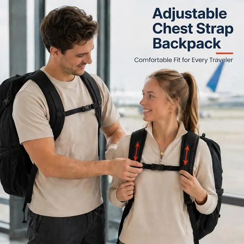 Miniatura 7 de Vancropak Mochila de mano, 10.5 gal de capacidad, expandible, extragrande, aprobada para viajar en avión, resiste el agua, maleta, ligera, fin