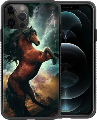 Miniatura 23 de ZHEGAILIAN Funda compatible con iPhone 13 Pro Max, diseño de patrón de policarbonato duro, funda protectora de TPU suave antideslizante para iPhone