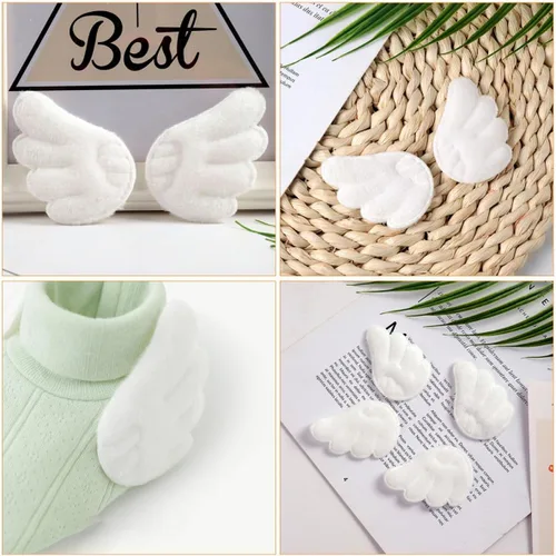 Miniatura 7 de Angel Wings Embroidered Appliques for White DIY Clothing Patches 15 Pairs Fabric Sew-on Decorations for ’s Garments Socks and Hats Accessories