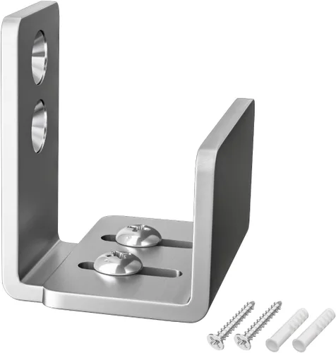 Miniatura 9 de SMARTSTANDARD Guía de piso de puerta de granero ajustable en forma de U, guía inferior flexible para montaje en la pared, material de acero Negro
