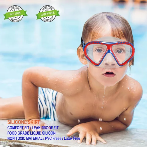 Miniatura 6 de Gafas de natación para niños pequeños, correa de tela, gafas de natación para niños de 3 a 6 años Araña