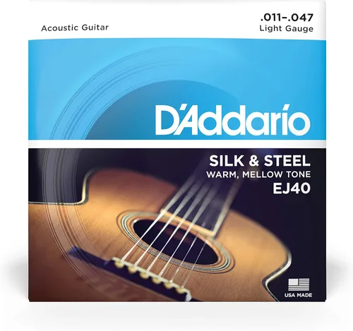 Miniatura 2 de D'Addario EJ40, cuerdas de seda y acero para guitarra folclórica, 11-47