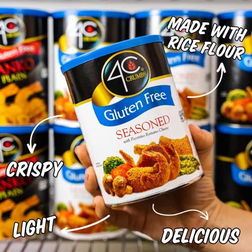 Miniatura 3 de 4C Pan rallado sin gluten de alta calidad, sazonado, 12 onzas (paquete de 1)