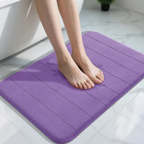 Miniatura 121 de Yimobra Tapete de baño de espuma viscoelástica, súper suave, absorbente, antideslizante, de secado rápido, lavable a máquina, tapete para bañera