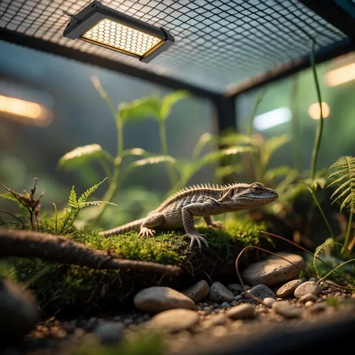 Miniatura 6 de Lámpara LED regulable UVB para reptiles, 8000 horas de duración UVB para una vida útil mucho más larga, ciclos ajustables de 4/8/12 horas, adecuada