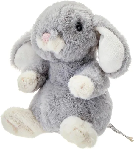 Miniatura 2 de DILLY DUDU Peluche de conejo/conejo gris, juguete de peluche, regalos para niños (6 pulgadas)