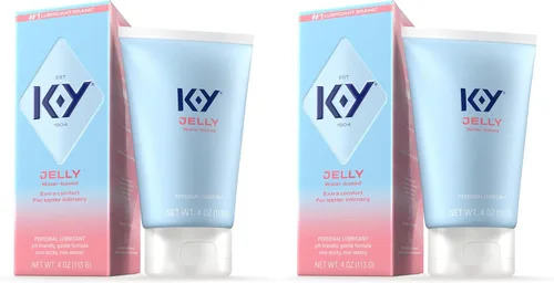 K-Y Jelly - Lubricante personal, fórmula a base de agua, respetuoso con el cuerpo, seguro con preservativos de látex, seguro para el sexo anal,