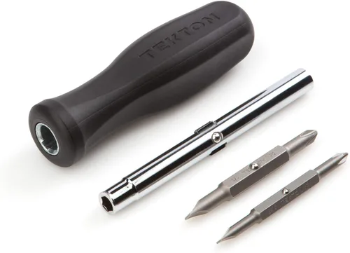 Miniatura 2 de TEKTON Destornillador multi-punta Phillips/ranurada 6-en-1 (#1 x 3/16 pulgadas, #2 x 1/4 pulgadas, Negro) DMS14001