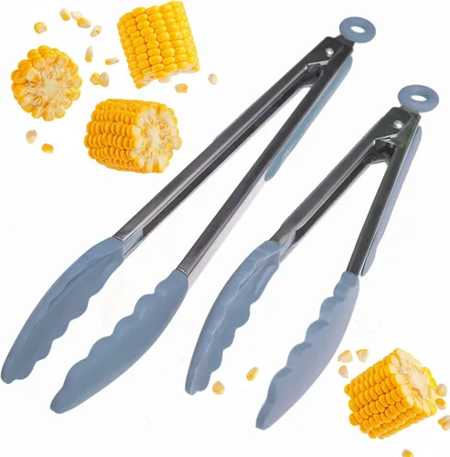 Starpack 'Get a Grip' Pinzas de cocina de silicona para cocinar (2 piezas) – Pinzas para barbacoa resistentes al calor hasta 600 °F – Utensilios de