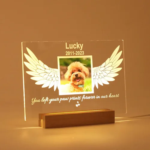 Placa conmemorativa personalizada para fotos para mascotas, placa conmemorativa personalizada para mascotas, regalo de duelo de mascotas, regalo de