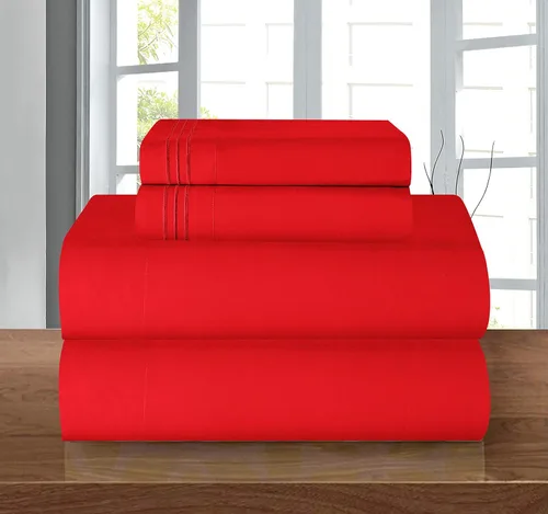 Miniatura 41 de Elegant Comfort - Juego de sábanas de 4 piezas de microfibra, 1500 hilos, sin arrugas, sábana bajera elástica, esquinas tipo bolsillos profundos