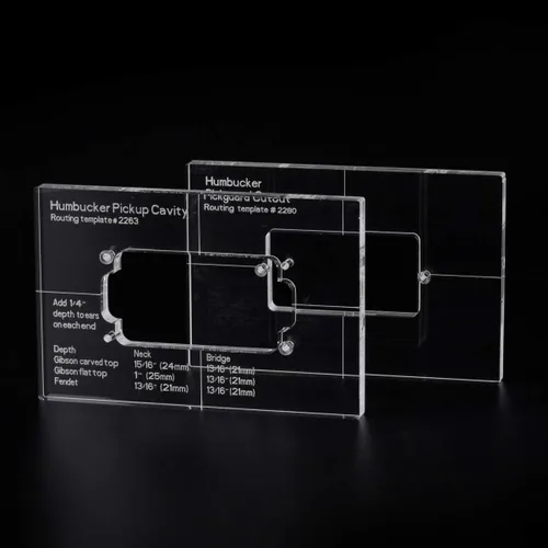 Miniatura 4 de Musiclily Plantilla de enrutamiento Humbucker de acrílico precisa Pro CNC para cuerpo de guitarra eléctrica Para el cuerpo