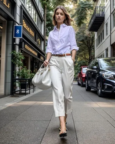 Miniatura 3 de HOTOUCH Camisa de manga 3/4 con botones para mujer, blusas de trabajo ajustadas, camisas de vestir de algodón, camisas de oficina