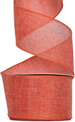 Miniatura 16 de Ribest Cinta de arpillera con alambre verde musgo, 1 1/2 pulgadas 10 yardas, cinta de yute para decoración de lazos, manualidades, envoltura