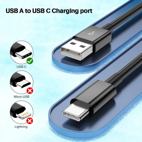 Miniatura 5 de Cargador de teléfono portátil USB A a C, cable de carga rápida compatible con iPhone 17 Pro Max 15 Plus 17 Air/iPad Pro 13 Air/Samsung Galaxy S25