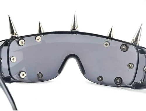 Miniatura 7 de mincl Punk Rocker Large Shield Spike Fashion Novelty Club Gafas de sol