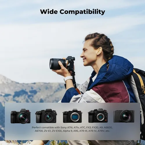 Miniatura 3 de K&F CONCEPT Paquete de 2 baterías NP-FZ100, baterías USB-C de carga rápida A7iii compatibles con cámaras Sony A7iii A7iv A6600 A6700 ZV-E1 FX3 FX30