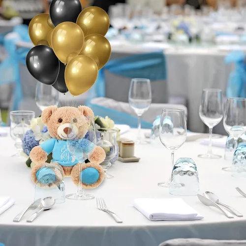 Miniatura 6 de Lenwen 5 piezas de oso de peluche para Baby Shower, decoración de animal de peluche lindo de 14 pulgadas, muñecas de oso de peluche a granel