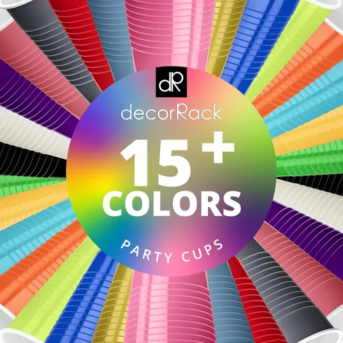 Miniatura 9 de DecorRack - Vasos desechables y reutilizables de 12 onzas para fiestas de cumpleaños, despedidas de soltera, campamentos, eventos en interiores y al