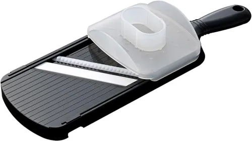 Miniatura 5 de Kyocera Advanced, cortador de verduras cerámico, doble filo, con protector, Negro