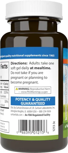 Miniatura 3 de Carlson - A y D, 10000 UI (3000 mcg RAE) Vitamina A, 400 UI (10 mcg) Vitamina D3, Apoyo a la Visión, Salud de la Piel, 300 Geles Suaves