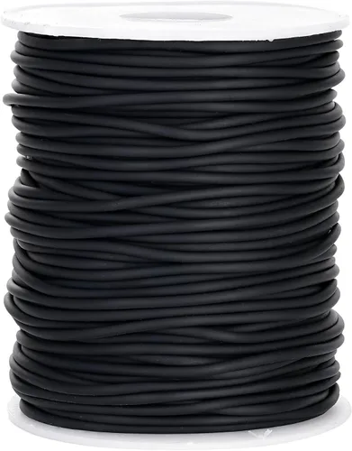 Miniatura 15 de Cable de tubo hueco de goma de 54 yardas, tubo de 0.079 pulgadas, cable de barbero para tejer con agujero de 0.039 pulgadas (0.039 in), protector