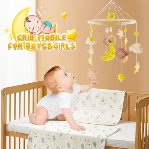 Miniatura 6 de Móvil de cuna para niños y niñas, móvil de cuna bohemio, móvil para cuna, hecho a mano, para habitación de niños, decoración de guardería