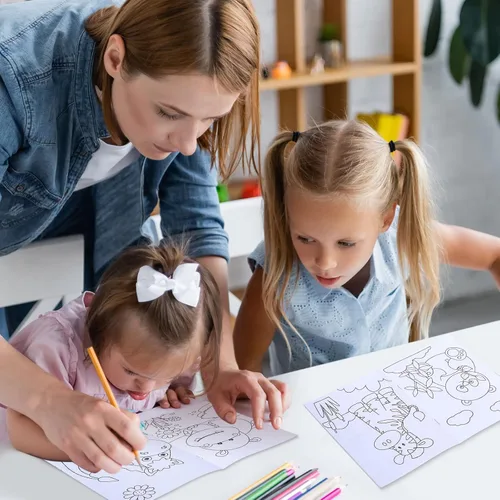 Miniatura 5 de Honoson 24 libros para colorear para niños, libros para colorear de animales a granel, safari, selva, recuerdo de fiesta para niños de 4 a 8 años